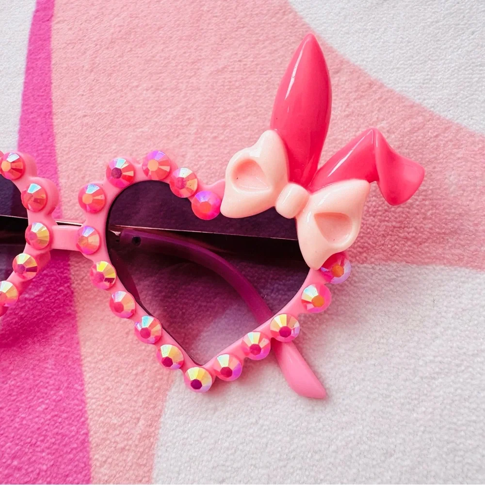 Eggstra Pink Heart-Shaped Sunglasses for Kids